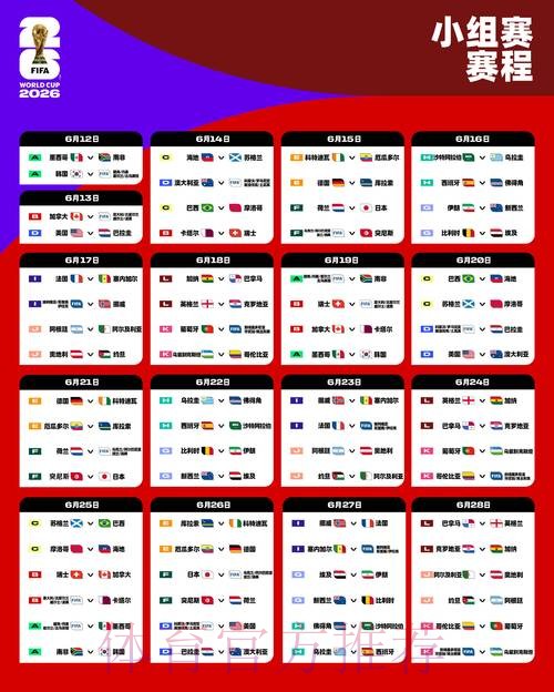 2026世界杯每日赛程实时更新全程直播在哪里看 2026世界杯每日赛程实时更新全程直播在哪里看